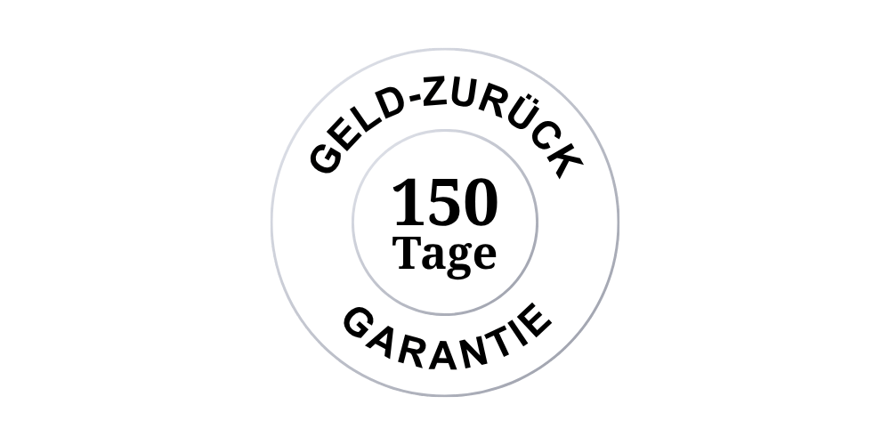 Siegel für 150-Tage-Geld-zurück-Garantie von H12